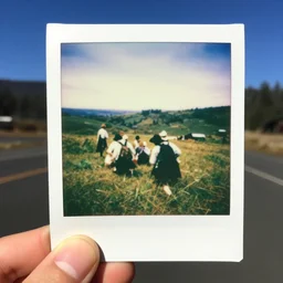 gold rush in Oregon taken on a polaroid camera