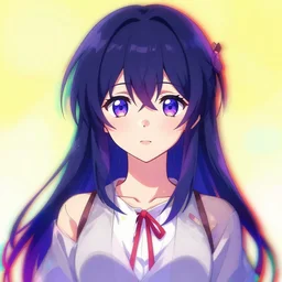 chromatic aberration anime portrait trending on pixiv