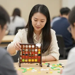 the asian queen of playing connect four