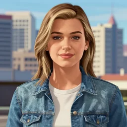 blake lively portrait, gta, game, character, highly detailed, 8 0 s