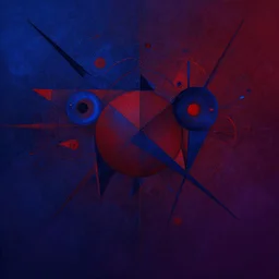 the brittle. digital painting, vertical, intricate, beautiful, detailed, grunge, illustration, abstract art by malevich, trending on artstation. blue, dark red and dark purple color scheme, gradient darker to bottom