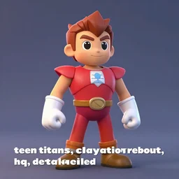 “ teen titans, claymation reboot, hq, highly detailed ”