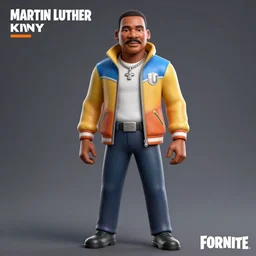 martin luther king as a fortnite skin, 8 k resolution