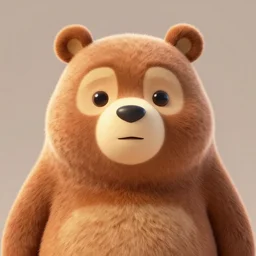 a cute character design cgi 3 d anthropomorphic bear with soft fur and a face like yogi bear in the style of pixar, blender, cinema 4 d