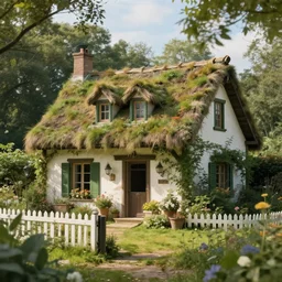 cottage inspired by thomas kinkade, focus, 8 k, cinematic, cinematic