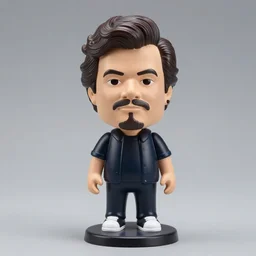 jack black as a plastic figurine bobblehead doll, studio lighting, product photograph