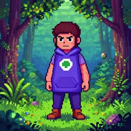 something is weird about this image. did i make it while tripping on something? pixel art, extremely detailed. trending on artstation