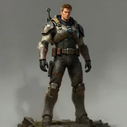 high depth, published concept art, halflife 3 gordon freeman standing tall with soft lighting