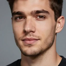 a closeup shot of handsome esfand from twitch, gigachad, strong jawline, photorealism, 8k