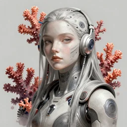 cyberpunk coral goddess, highly detailed, digital painting, trending on artstation, concept art, sharp focus, illustration, art by artgerm and greg rutkowski and magali villeneuve