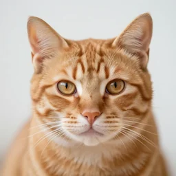 an orange cat, face view