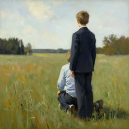lonely daddy painting by norman rockwell