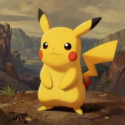 pikachu drawn by leonardo da vinci