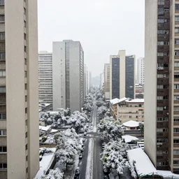 sao paulo city with snowy weather