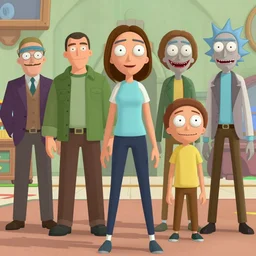 Pixar mom animated character hot woman who is a female version of a combination of (Travis Bickle, Tyler Durden, Rick from Rick and Morty, The Wolf of Wall Street, Scarface, Don Draper, Walter White, Alex from A Clockwork Orange, The Joker, and Patrick Bateman), 3D animated CGI cartoon 8K screenshot, trending on IMDB