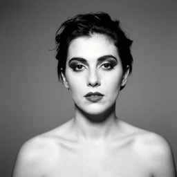 portrait of virus performer by Diane Arbus, 50mm