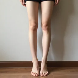 a woman with absurdly long legs