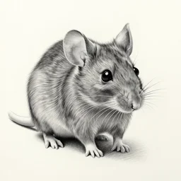 a beautiful pencil drawing of exactly one!!! mouse; masterpiece; extremely highly detailed; ultra-realistic; trending on artstation