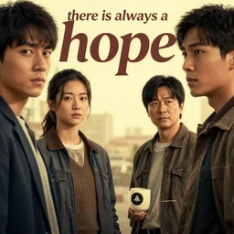 there is always a hope around. Movie poster, cinematic shot, actors