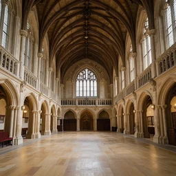 interior of a gothic mansion, grand hall,