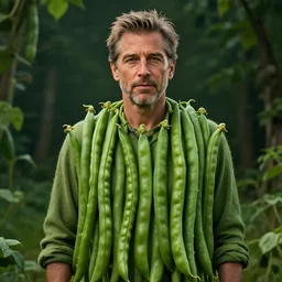 hyperrealistic dslr film still of jeff goldblum disguised as green beans, legumes, stunning 8 k octane comprehensive 3 d render, inspired by istvan sandorfi & greg rutkowski & unreal engine, perfect symmetry, dim volumetric cinematic lighting, extremely hyper - detailed, incredibly real lifelike attributes & flesh texture, intricate, masterpiece, artstation, stunning