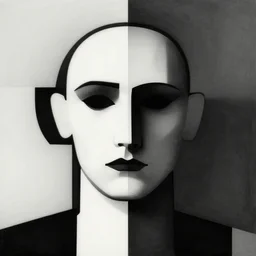 portrait bauhaus abstract monochromatic high contrast