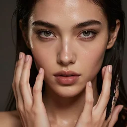 epic masterpiece portrait firestarter, sweaty skin, hyperrealistic, octane render, cinematic, beautiful face and flawless skin, perfect hands, 5 fingers,  by Edgar Maxence and Ross Tran and Michael Whelan, Legends of Runeterra