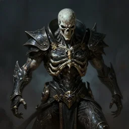 skeletor, as a brooding figure of the dark caught in the never - ending push and pull between good and evil diffuse lighting, fantasy, intricate, highly detailed, lifelike, photorealistic, digital painting, artstation, illustration, concept art, smooth, sharp focus, art by john collier and albert aublet and krenz cushart