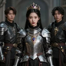 imperial princess knight gothic girl. by ruan jia, by robert hubert, by zhang kechun, illustration
