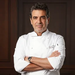 spanish tv cook alberto chicote, studio portrait