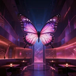 butterfly nightclub, architectural concept art, digital art