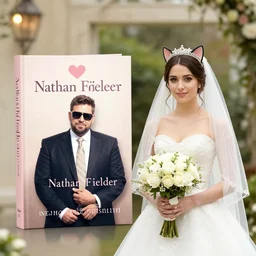 nathan fielder getting married to a catgirl wedding photo romance novel cover cookbook photo