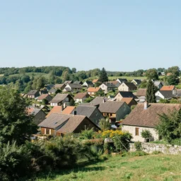 a french northern village, cinestill 8 0 0 t 3 5 mm, high quality