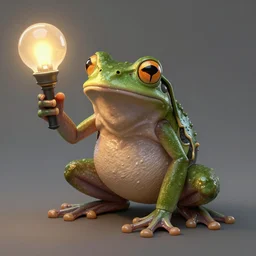a bat frog holding a lamp by justin gerard, concept art, creature design, sharp focus, trending on artstation, hyper realism, 8 k, hyper detailed, ultra detailed, highly detailed,