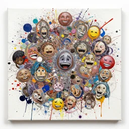 random paint splattered on a canvas with emotions worth millions