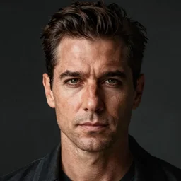 a very masculine guy in his 40s, volumetric light, sharp focus