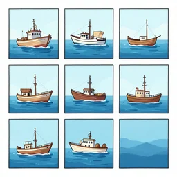 a tale of a boat on the seas, story board, surprise me