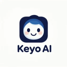 high resolution minimal art logo for Keyo.AI a whimsical approach to solving the critical issue of gamifying learning about AI