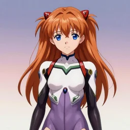 a portrait of asuka langley soryu, long auburn hair and dark blue eyes, wearing a cute german outfit, evangelion, anime girl, ambient lighting, smooth gradual consistent gradient shading, digital art