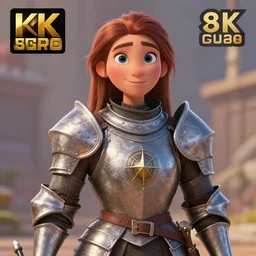 a cartoon concept art, pixar, blur studio and chanse stone. medieval armor!! delicate features. alluring. navigator gear. poster style, ultra realistic. ultra detailed, volumetric light. unreal engine. 8 k.
