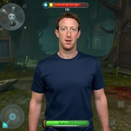 Screenshot of Mark Zuckerberg in a horror game