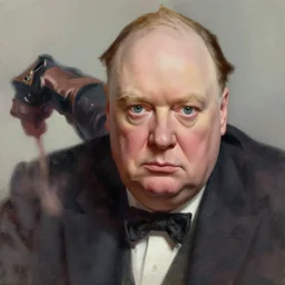 sean bean as winston churchill, intricate, fictional character, dynamic pose, dramatic lighting, realistic shaded lighting, pastel shades, expressively loose brush strokes, perfect face, 8 k realistic, hyper detailed, digital painting, artstation, concept art, hyper detailed eyes, art by sam spratt and peter mohrbacher and james jean