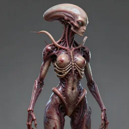 a beautiful alien woman, in xenomorph armor, very thin tendrils, blisters networked with blood vessels, bones, highly detailed, liquid oilpaint, by h. r. giger, by hideyuki ashizawa, trending on artstation, industry, lucid and intricate, rectilinear, digital art, octane, redshift, vray, 8 k, 6 4 megapixels, zbrush central, behance hd, hypermaximalist, well rendered