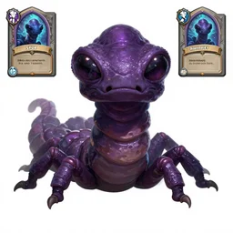 a giant evil centipede monster, tardigrade having multiple eyes, violet dark theme, front full view, artstation, orthographic, hd, 8 k, sharp high quality artwork in style of greg rutkowski, concept art, blizzard warcraft artwork, hearthstone card artwork