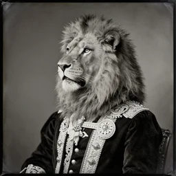 official side portrait of united states president, he resembles a lion, in royal attire, 1 8 2 9, a character portrait by cassius marcellus coolidge, reddit contest winner, american romanticism, ambrotype, detailed