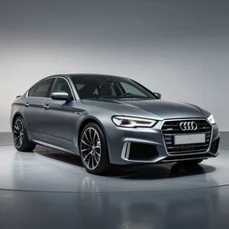 An M5 designed by BMW and produced by Audi with Audi branding, promotional photo