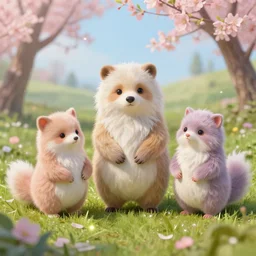 3d_Littlest_Pet_Shop_furry beings_Spring_theme_nature_sparkling_master_painter_and_art_style_of_Noel_Coypel