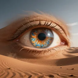 landscape photo of a desert that looks like macro detail of an eye