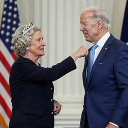 queen isabel punching joe biden in the face