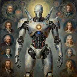 highly detailed portrait of a robotic humanoid dmt entity mecha, painting by gaston bussiere, craig mullins, j. c. leyendecker, lights, art by ernst haeckel, john william godward, hammershøi, alex grey, dmt, symmetric, masterpiece